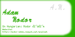 adam modor business card